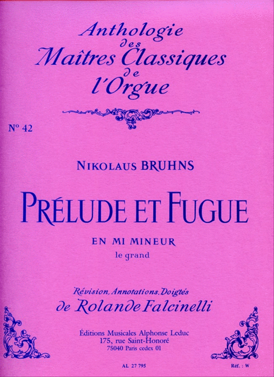 Prelude Et Fugue In E Minor (maitres Classiques No.42) (organ)