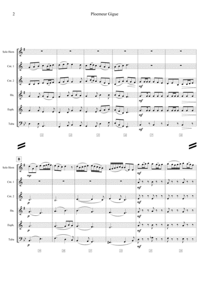 Ploemeur Gigue (Brand Band Quintet) - Score + Parts image number null