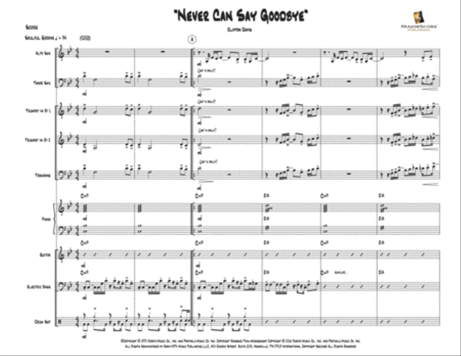 Never Can Say Goodbye Tenor Saxophone scores gallery preview page 2