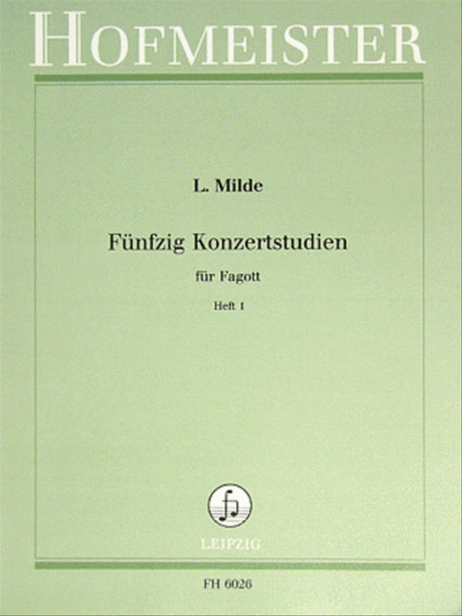 Concert Studies 50 Op 26 Book 1 No 1 To 25 Bsn Bassoon scores gallery preview page 1
