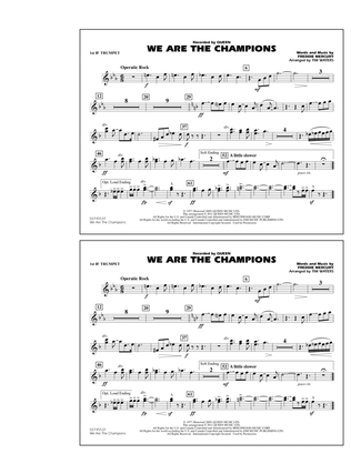 Book cover for We Are The Champions - 1st Bb Trumpet