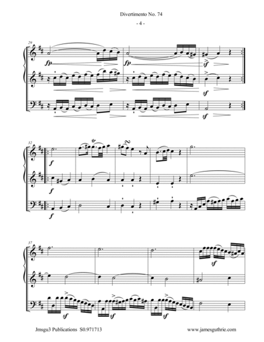 Haydn: Divertimento No. 74 for Double Reed Trio image number null