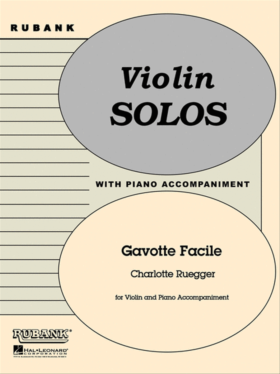 Gavotte Facile Gavotte Facile Violin Solo scores gallery preview page 1