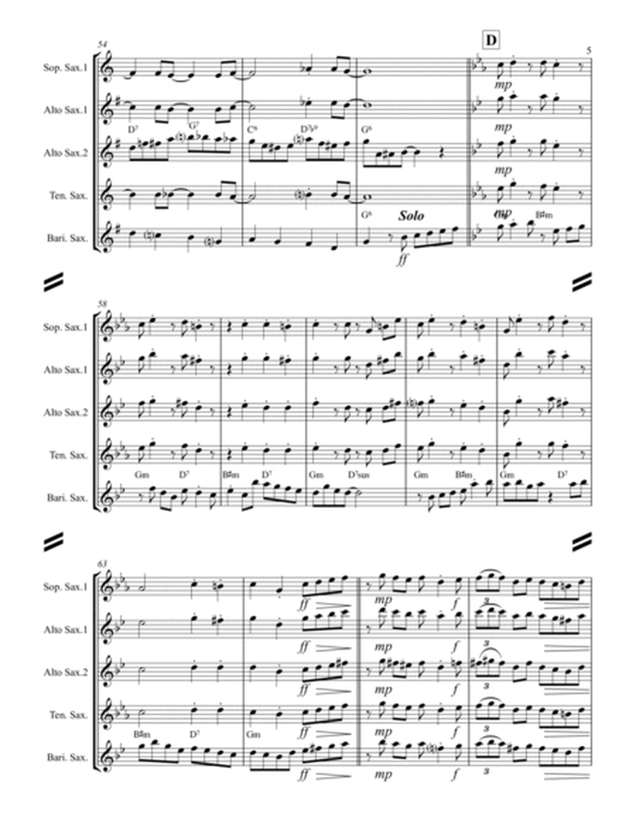 Ding Dong Merrily on High (for Saxophone Quartet SATB or AATB) image number null