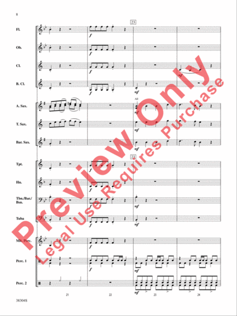 Saxes We Have Heard on High Concert Band scores gallery preview page 9
