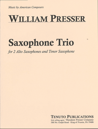 Book cover for Saxophone Trio