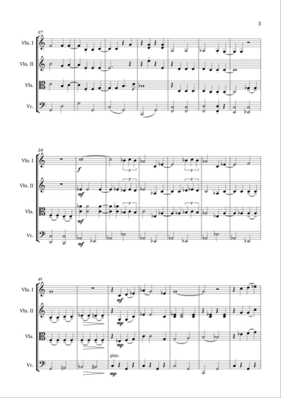 Let''s Face The Music And Dance Let''s Face The Music And Dance String Quartet scores gallery preview page 3