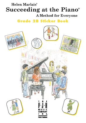 Book cover for Succeeding at the Piano, Sticker Book - Grade 2B