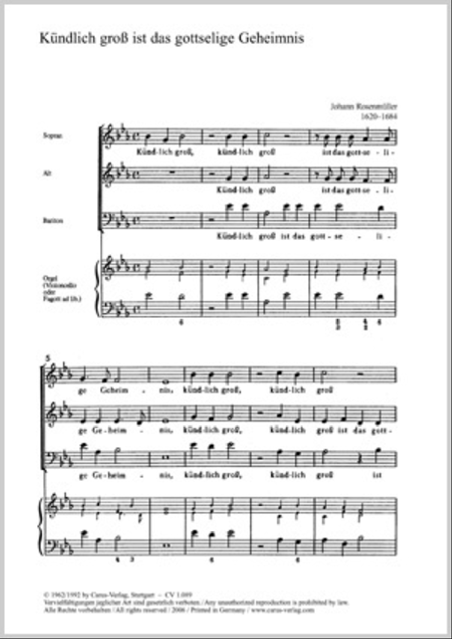 Kundlich gross ist das gottselige 3-Part scores gallery preview page 1