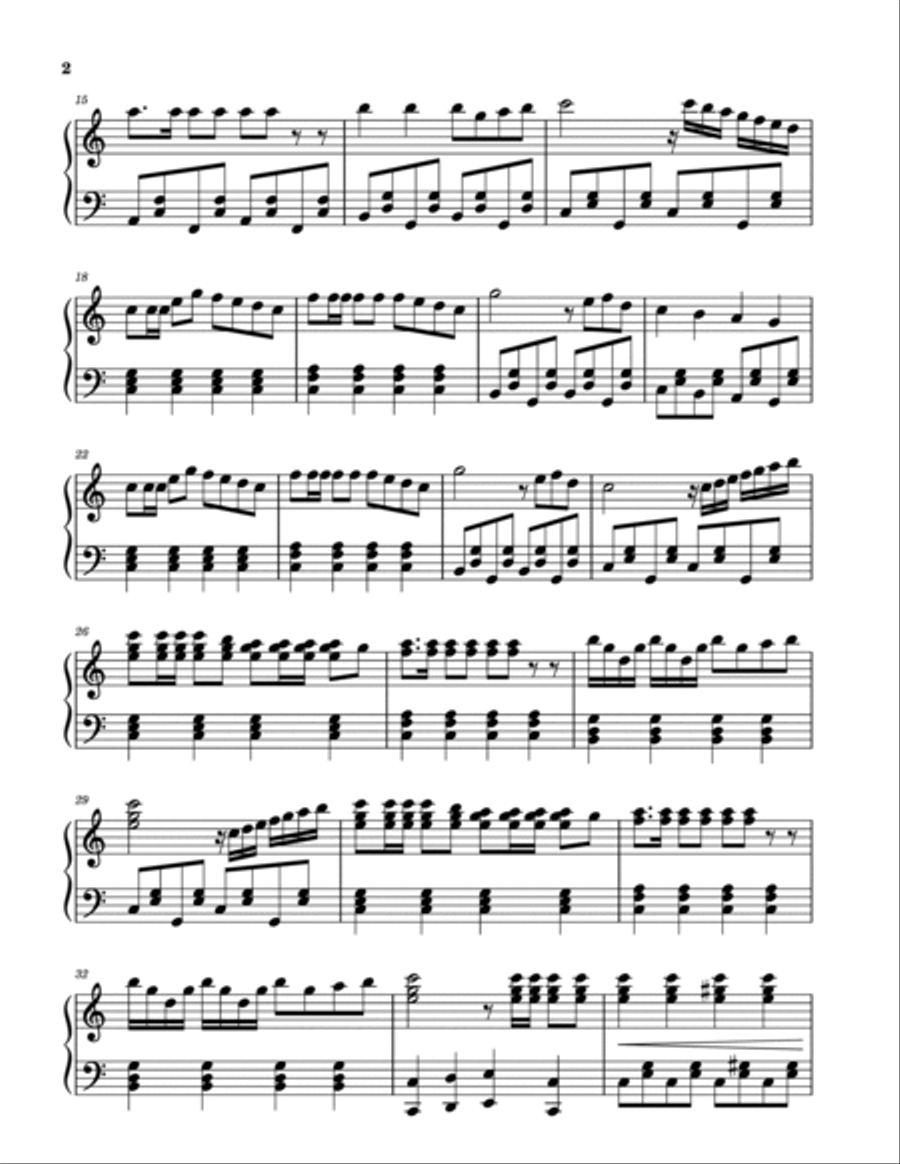 Tzena, Tzena, Tzena, Tzena Piano Solo scores gallery preview page 2
