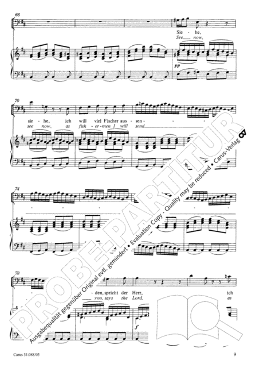See now, as fishermen I will send you (Siehe, ich will viel Fischer aussenden) 4-Part scores gallery preview page 10