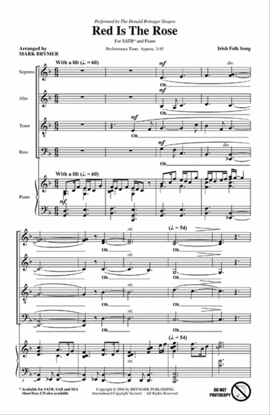 Red Is the Rose 4-Part scores gallery preview page 2