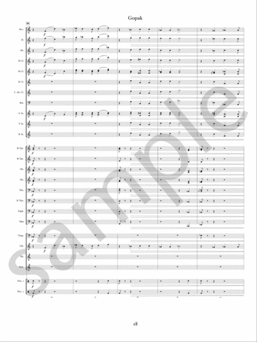 Gopak Concert Band scores gallery preview page 21