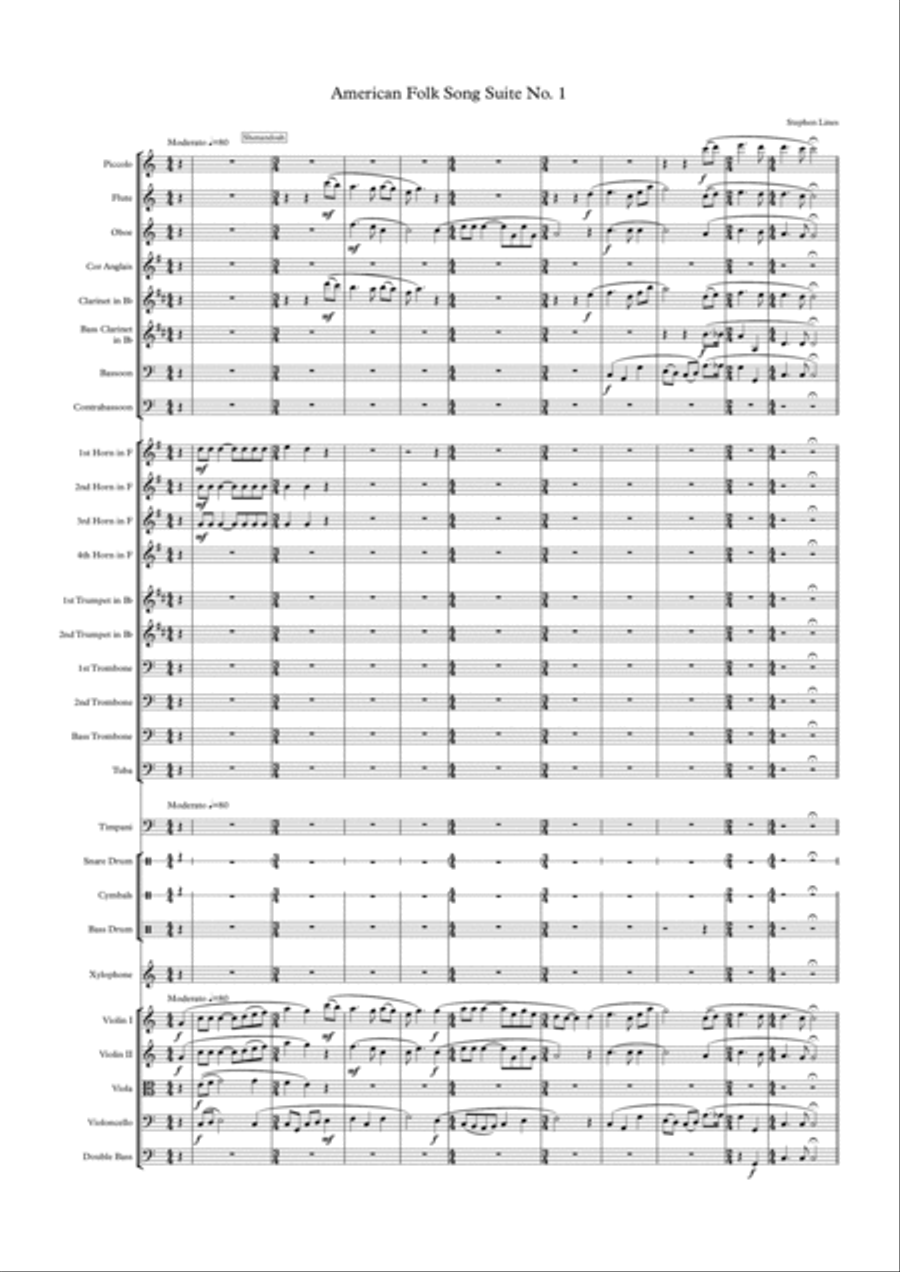 American Folk Song Suite No. 1 Full Orchestra scores gallery preview page 2