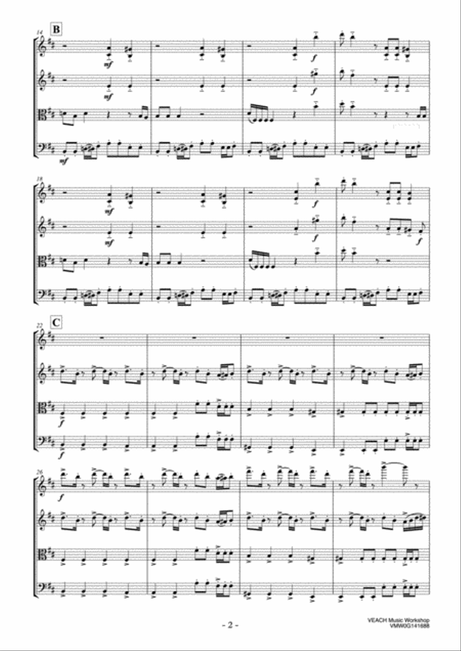 Ghostbusters String Quartet scores gallery preview page 2