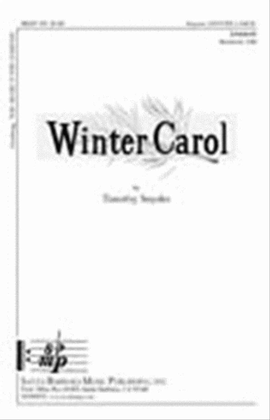 Winter Carol - Unison Octavo image number null