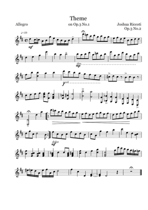 Theme on Op.3 No.1