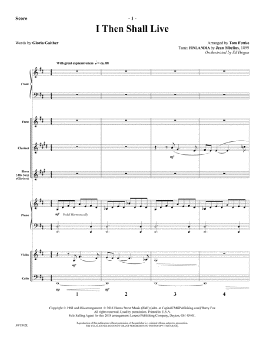 I Then Shall Live - Instrumental Ensemble Score and Parts Choir scores gallery preview page 3