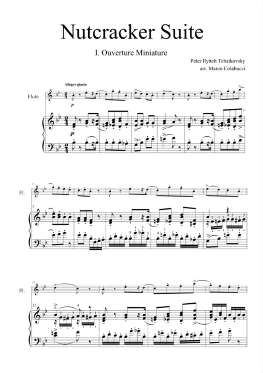 Tchaikovsky Nutcracker Suite Flute Solo scores gallery preview page 2