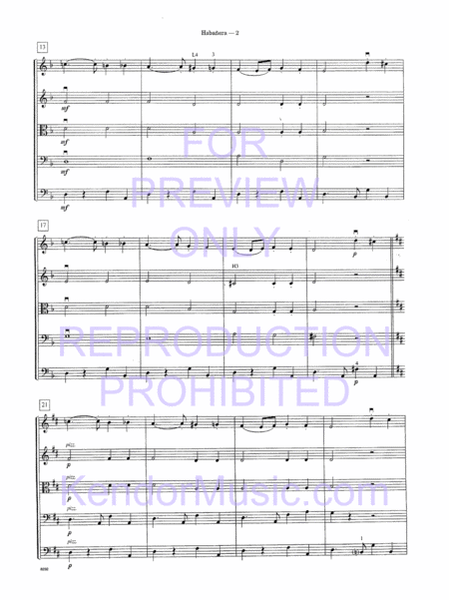 Habanera (from Carmen Suite #2) (Full Score)