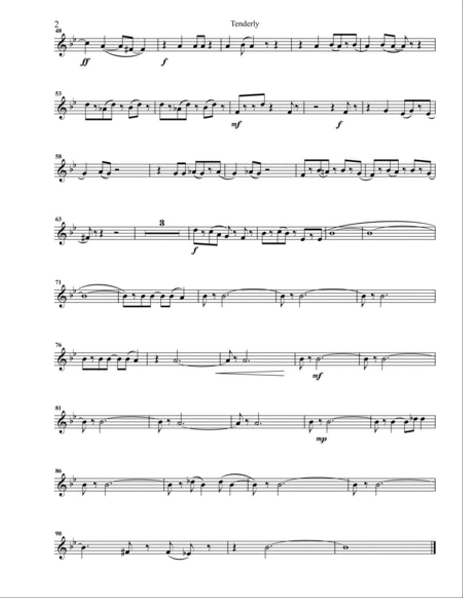 Tenderly Brass Quintet scores gallery preview page 6