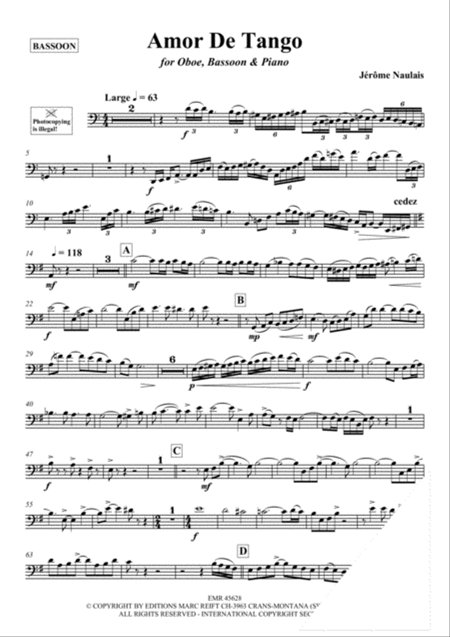 Amor De Tango Bassoon scores gallery preview page 4