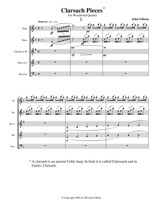 Charsach Pieces for Woodwind Quintet