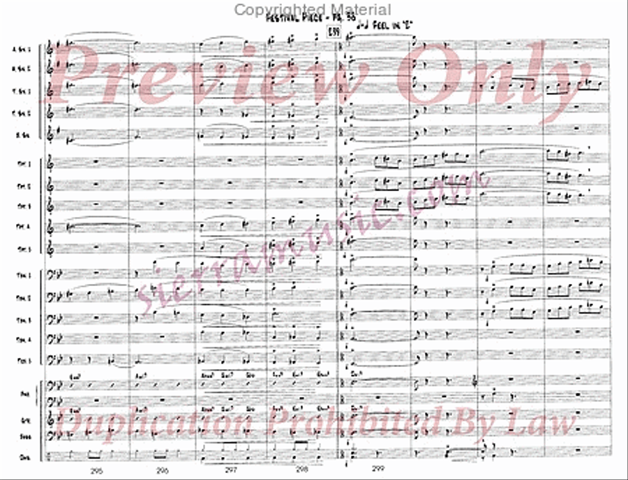 Festival Piece Big Band scores gallery preview page 39