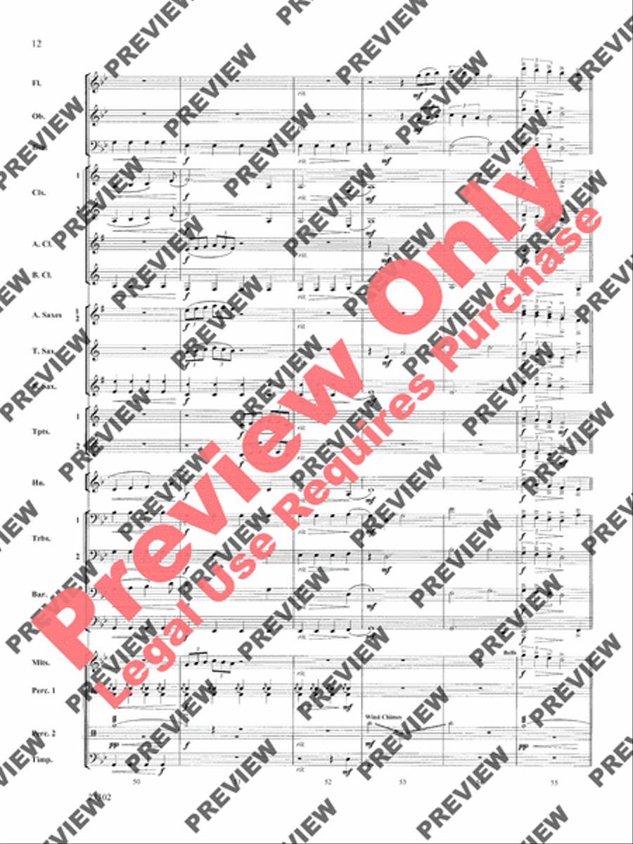 White Water Journey White Water Journey Concert Band scores gallery preview page 13
