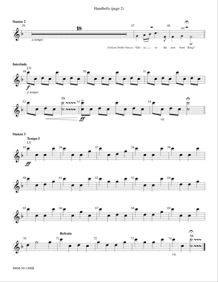 Hark! The Herald Angels Sing Choir scores gallery preview page 4