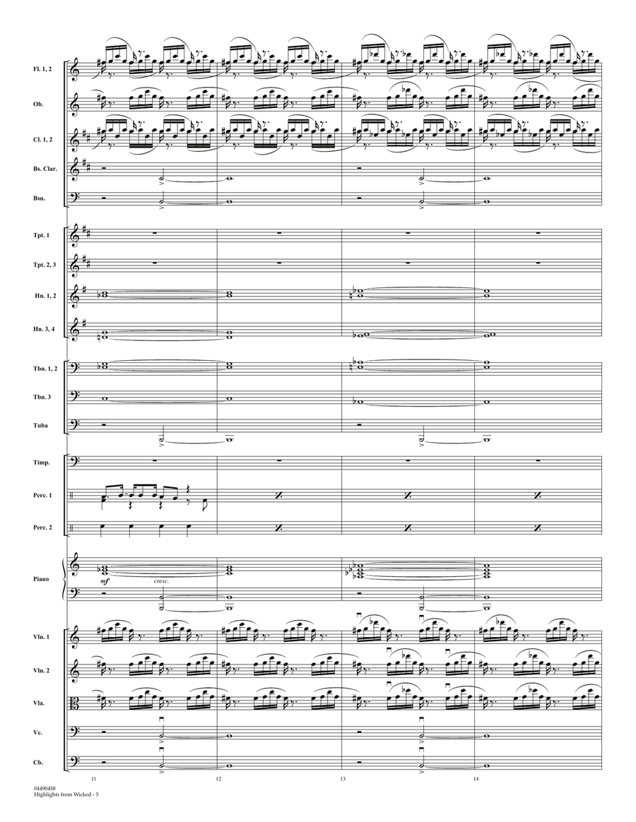 Highlights from Wicked - Full Score Full Orchestra scores gallery preview page 4