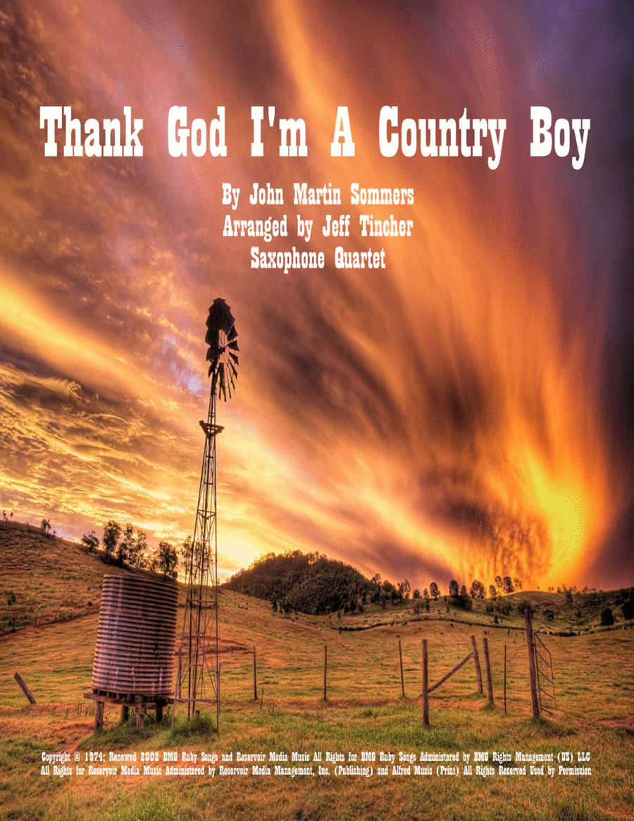 Thank God I'm A Country Boy Woodwind Quartet scores gallery preview page 1