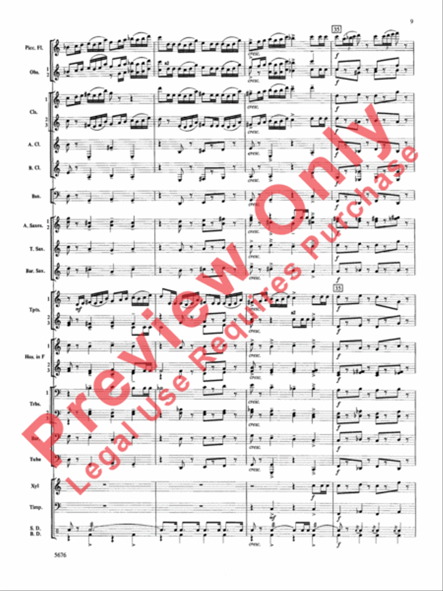 March from the Opera Love for 3 Oranges Concert Band scores gallery preview page 10