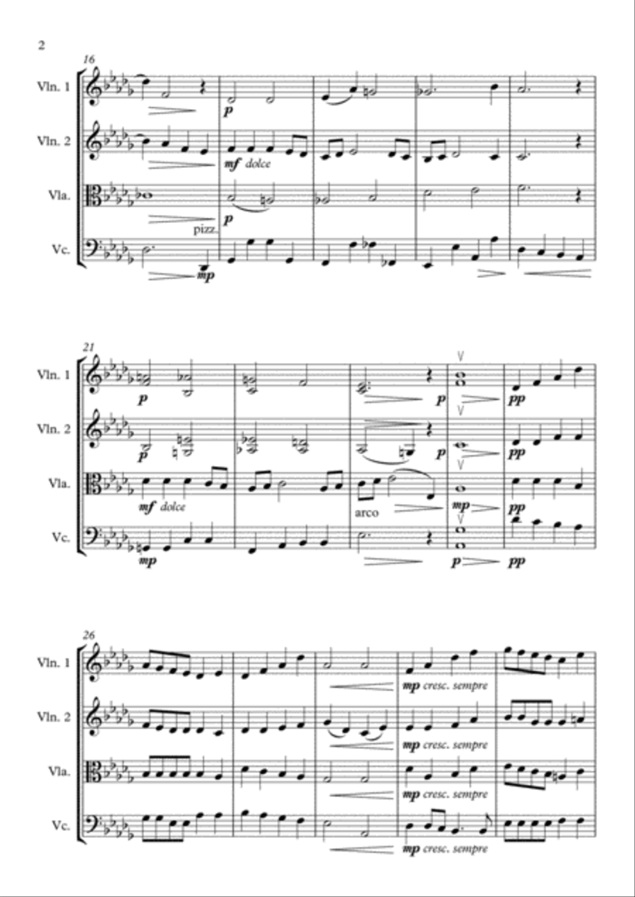Have Yourself A Merry Little Christmas from MEET ME IN ST. LOUIS String Quartet scores gallery preview page 2