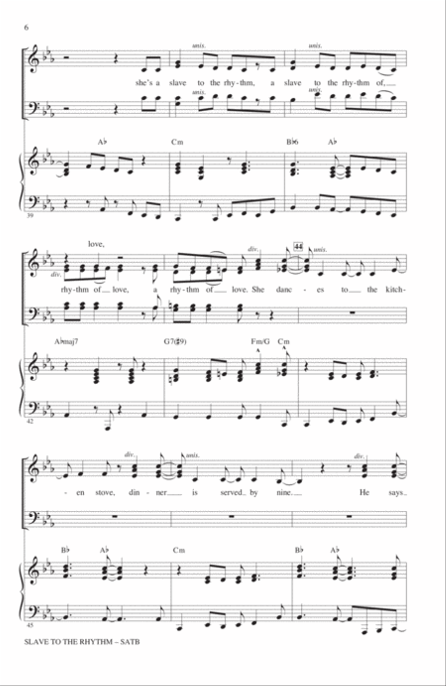 Slave To The Rhythm Slave To The Rhythm 4-Part scores gallery preview page 5