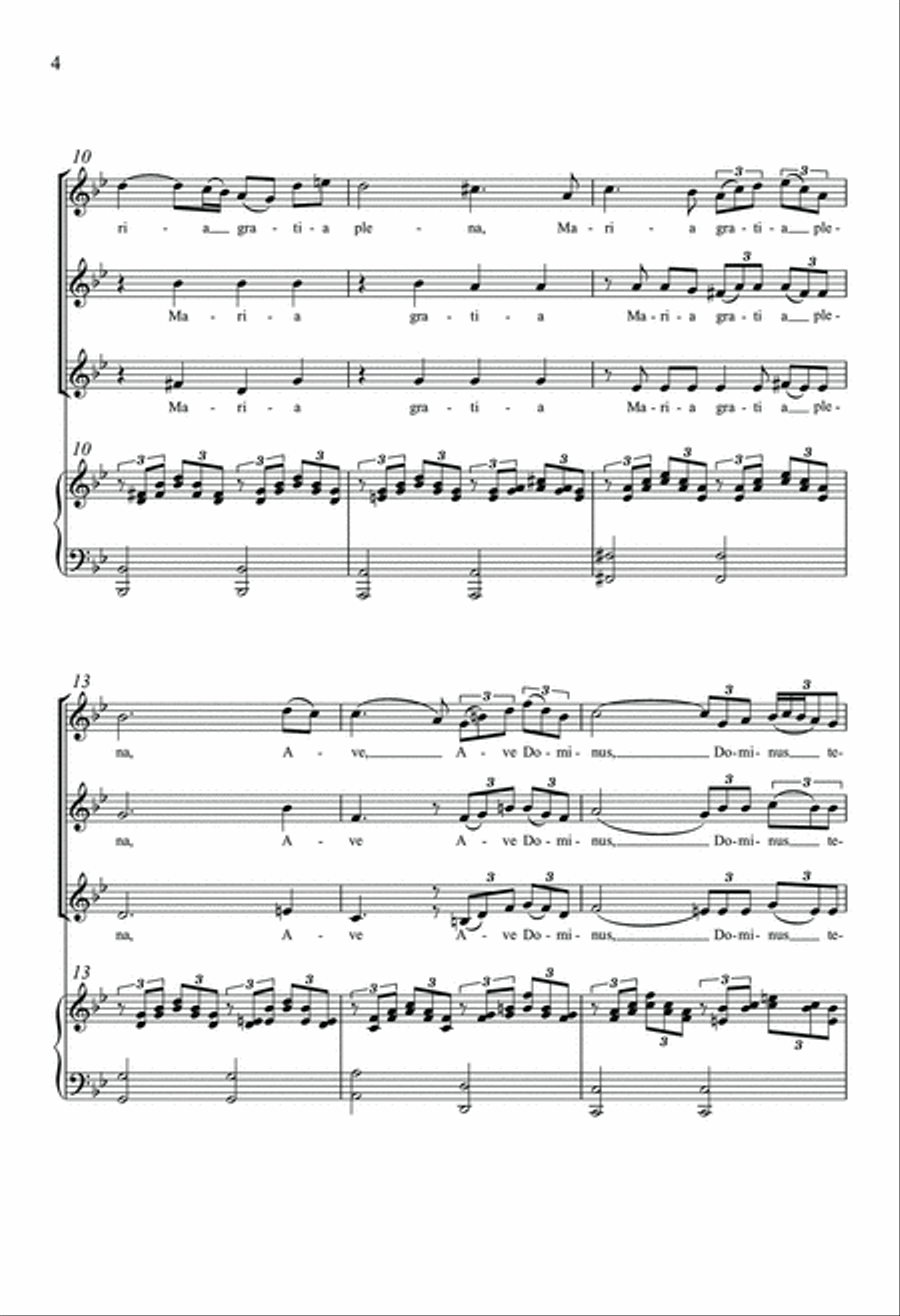 Ave Maria SSA scores gallery preview page 3