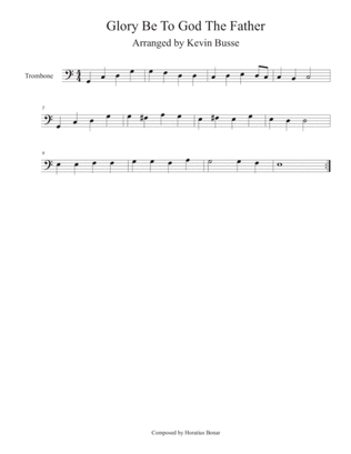 Book cover for Glory Be To God The Father (Easy key of C) - Trombone