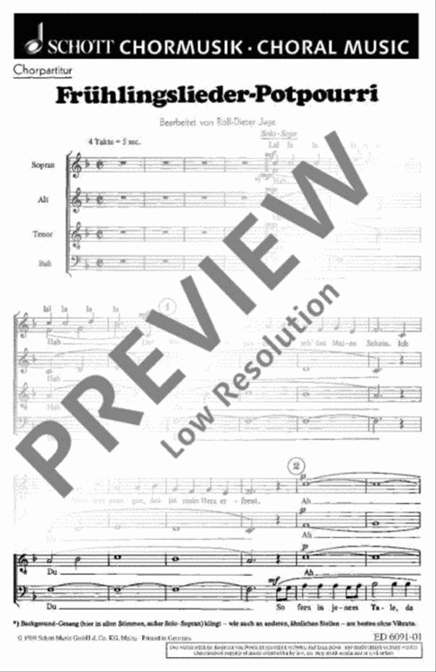 Frühlingslieder-Potpourri 4-Part scores gallery preview page 2