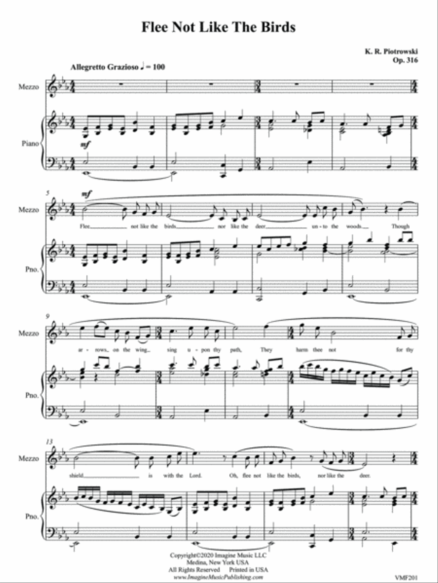 Flee Not Like the Birds Flee Not Like the Birds Mezzo-Soprano Voice scores gallery preview page 3