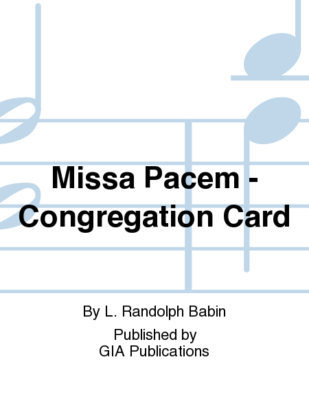 Missa Pacem - Congregation Card