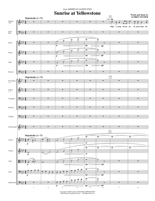 Book cover for Sunrise At Yellowstone - Full Score