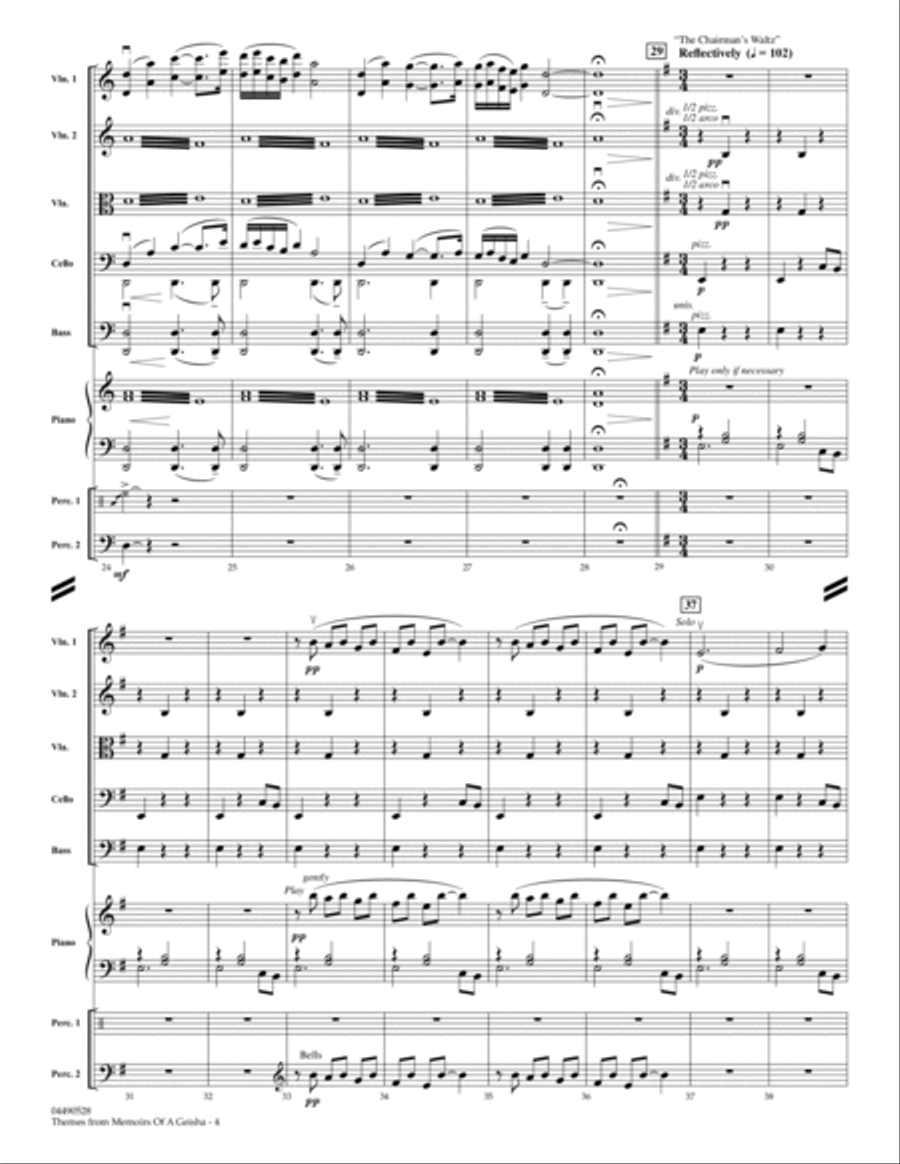 Themes from Memoirs of a Geisha - Full Score Score scores gallery preview page 4