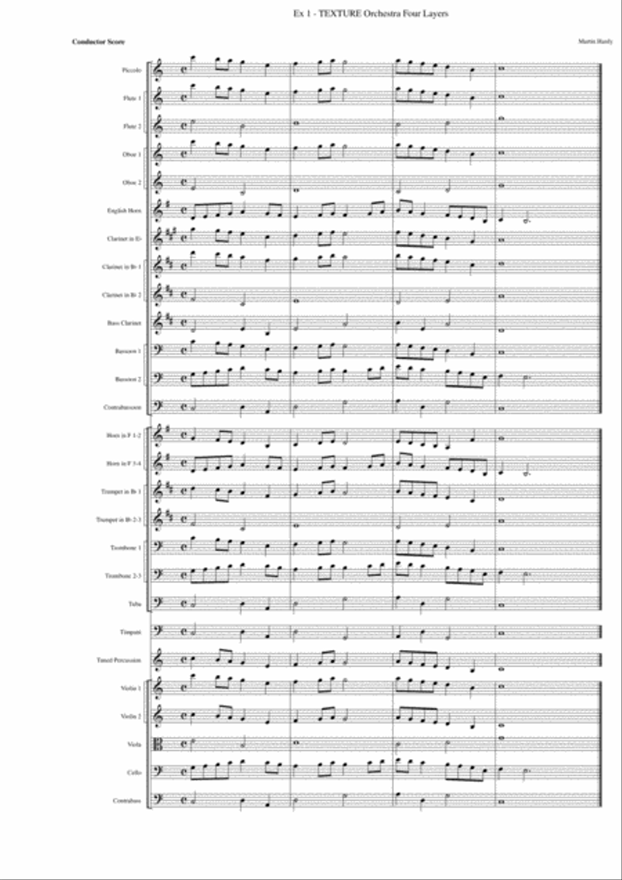 Orchestra Related Texture and Structure Warm Ups and Exercises for Teaching Music from the Podium by Full Orchestra scores gallery preview page 1