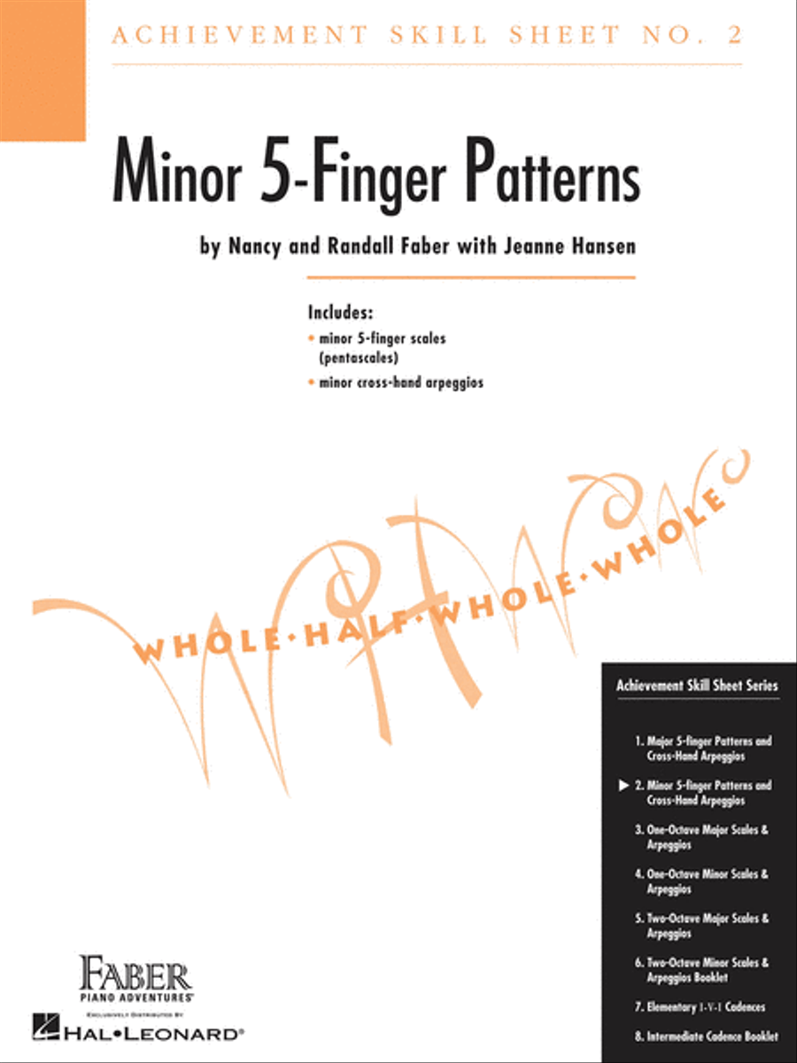 Achievement Skill Sheet No. 2: Minor 5-Finger Patterns Piano Method scores gallery preview page 1