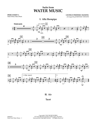 Book cover for Suite from Water Music - Percussion 1