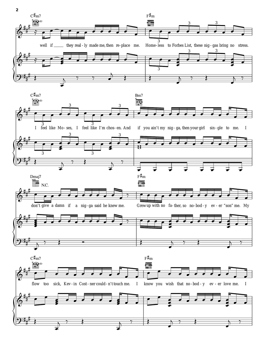 Sidewalks Piano, Vocal, Guitar scores gallery preview page 2