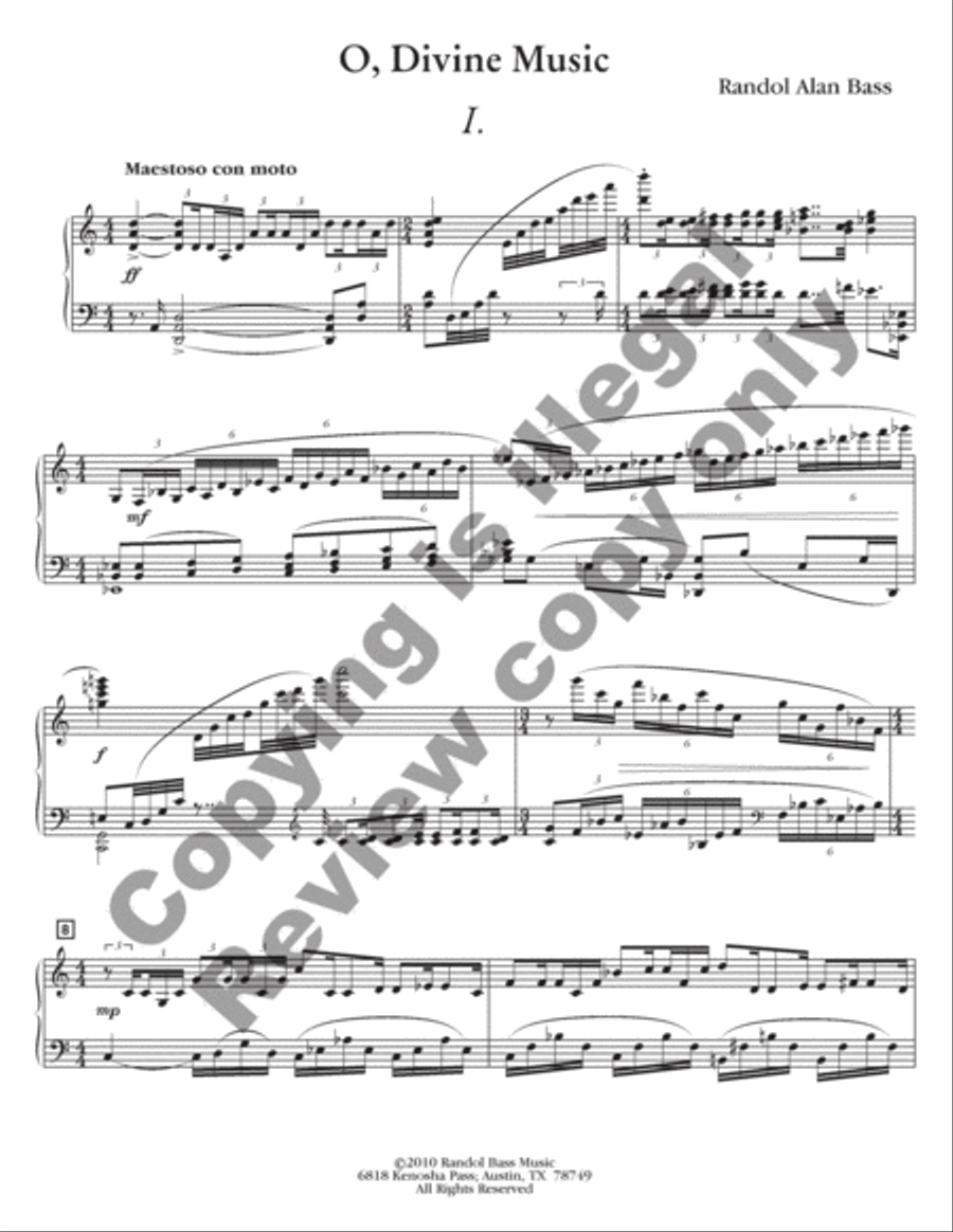 O, Divine Music (Choral Score) 4-Part scores gallery preview page 3