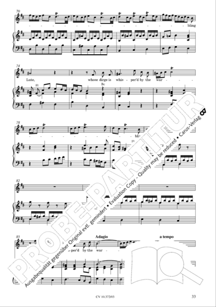 Ode for St. Cecilias Day 4-Part scores gallery preview page 34