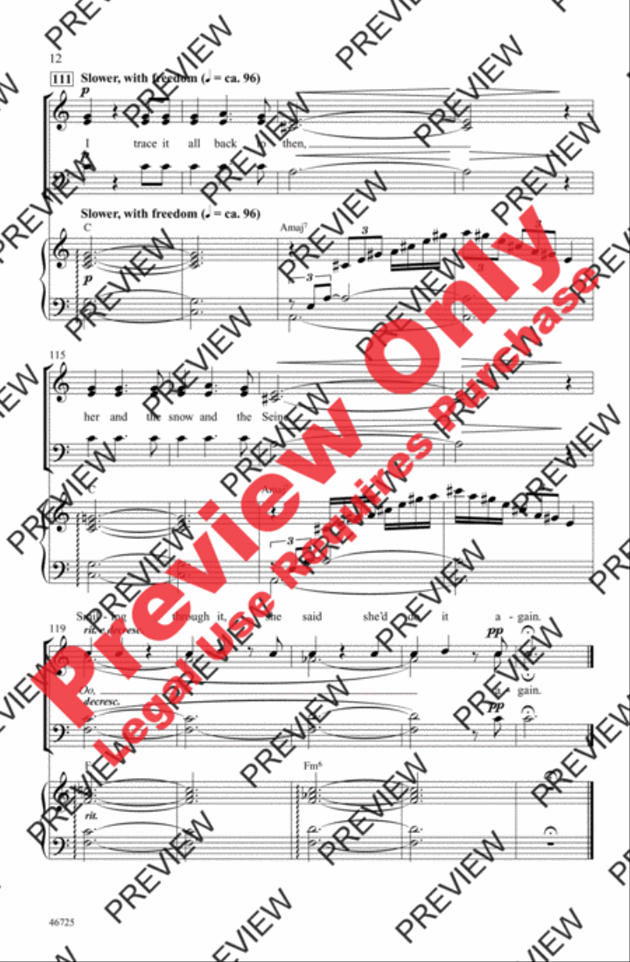 Audition (The Fools Who Dream) 4-Part scores gallery preview page 12
