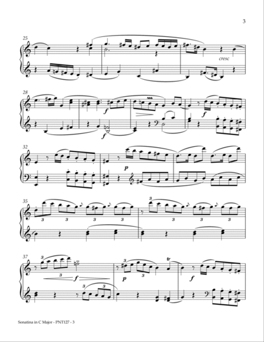 Sonatina Opus 37, Number 3 Piano Method scores gallery preview page 3